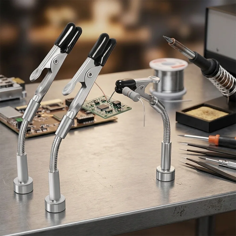 Magnetic Soldering Base Helping Hands Tool Strong Magnetic Base 360 Degree Bendable Hose Computer Motherboard Soldering