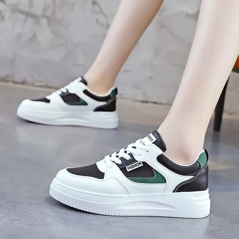 New Women\'s Platform High Top Sneakers Casual Vulcanized Sport Shoes Fashion White Shoe for Woman Autumn Winter Flats Shoes