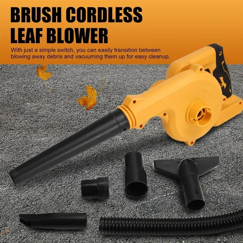 NEW 2-In-1 Air Blower & Vacuum Brush Cordless Leaf Blower for DeWalt Battery （No battery）