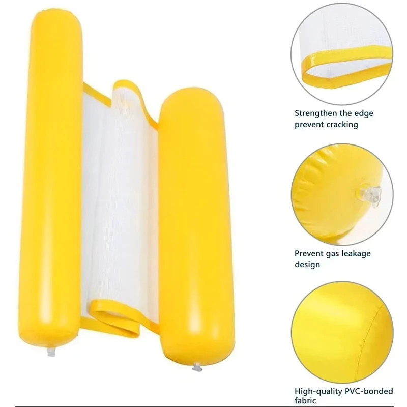 Water Inflatable Hammock Backrest Floating Drainage Upper Deck Chair Pool Party Floating Chair Sofa Floating Bed Foldable Summe