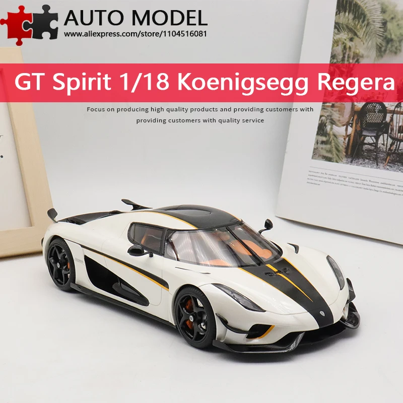 

2018 Koenigsegg Regera Simulation Resin Car Model Super Sports Car Limited Edition Collection Gt Spirit 1:18 Diecast Scale Static Model Adult Toy High-End Gift for Boys with Base