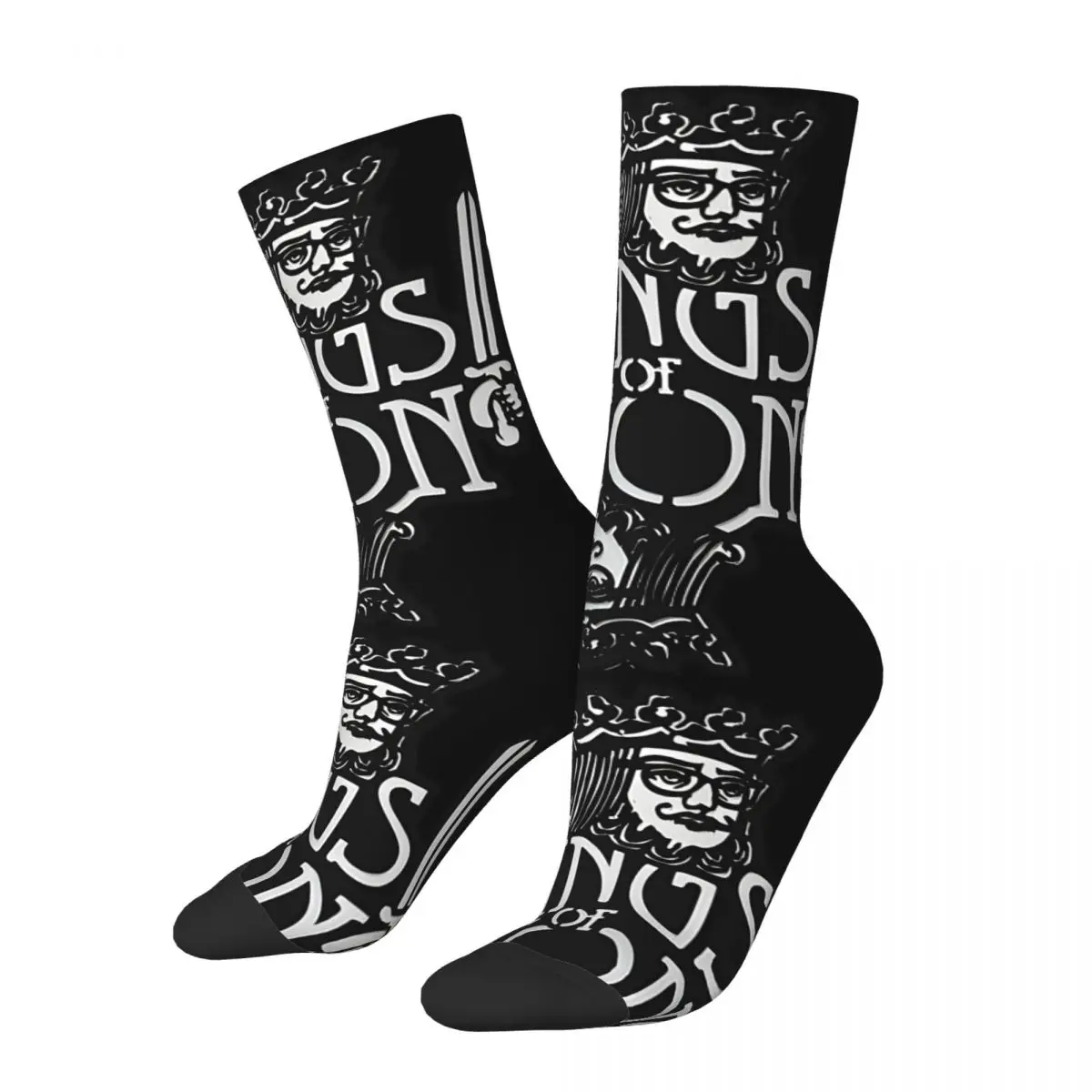 Hip Hop Retro Pop Rock Crazy Men's compression Socks Unisex Kings of Leons Harajuku Pattern Printed Funny Novelty Happy Crew