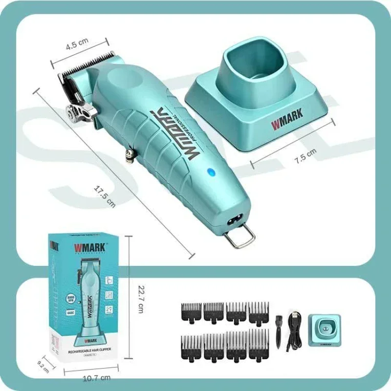 2024 New WMARK NG-133 NG-317 Hair Clipper 8300 RPM with Charging Base Low Noise Hair Trimmer for Men