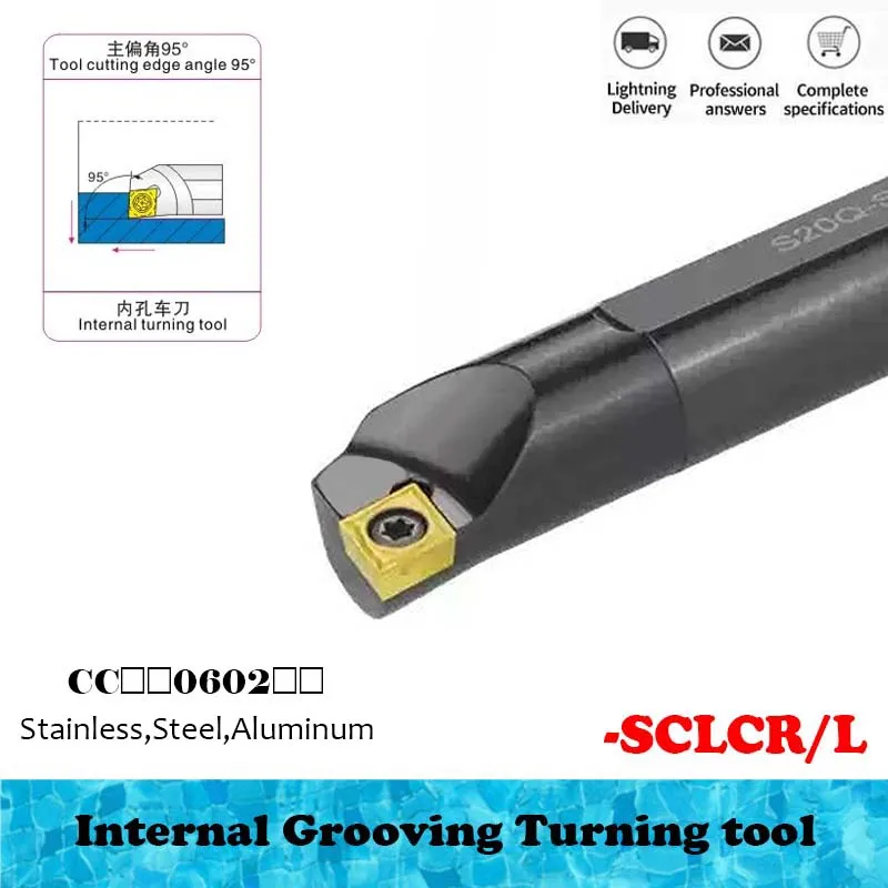 S06K S07K S08K S10K S12M S14N S16Q SCLCR06 SCLCL06 95 degree Internal Screw Turning tool holder Carbide Insert CNC Lathe Tools