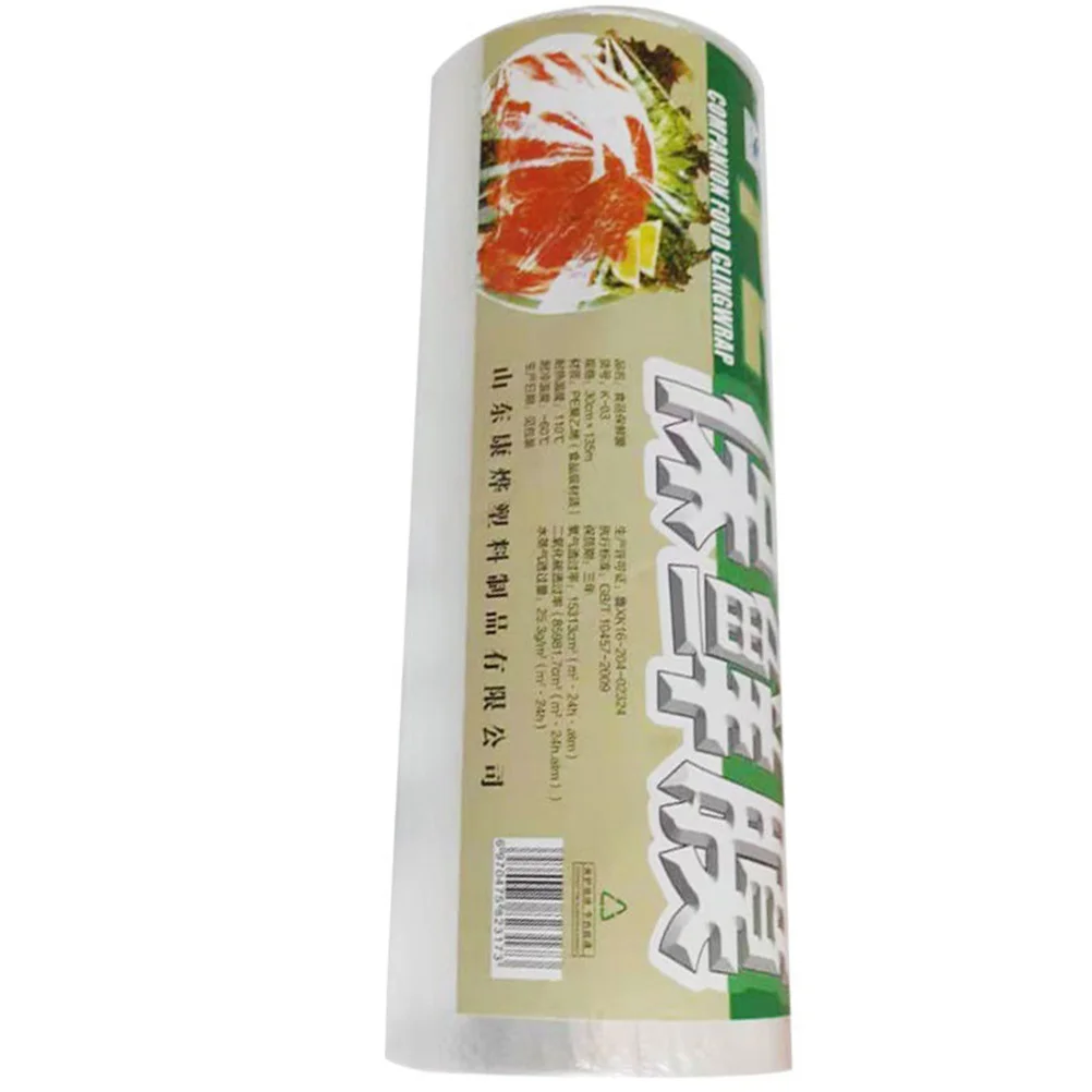 

1 Roll Household Disposable Food Cling Film Pe Plastic Fresh Keeping Wrap for Fruit Vegetable Storage Home Kitchen Shop