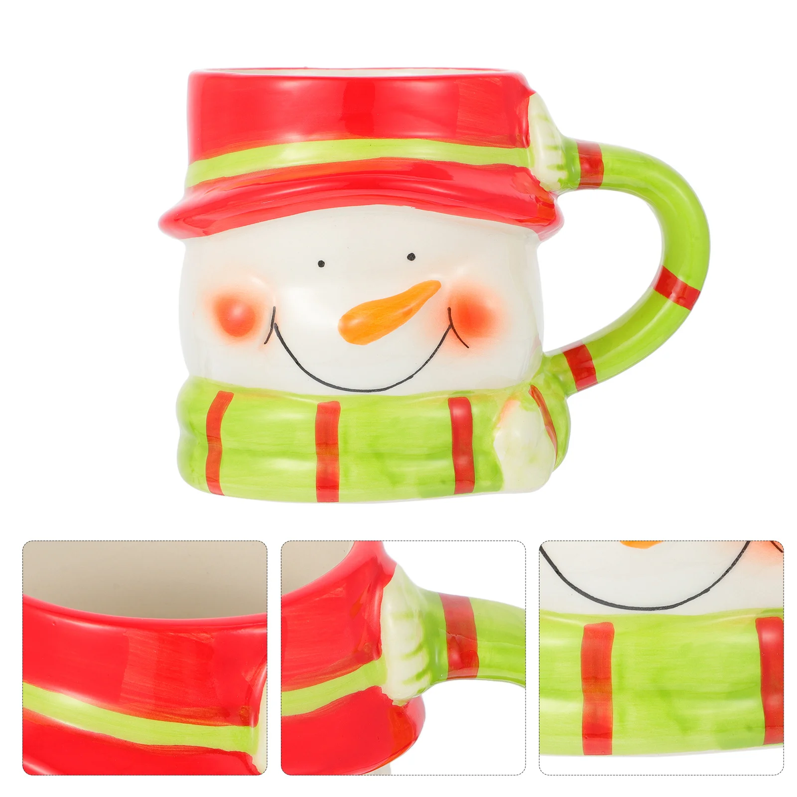 

1Pcs Xmas Water Cup Delicate Ceramic Coffee Mug Christmas Pattern Milk Mug Home Gift Drinkware Christmas Water Cup