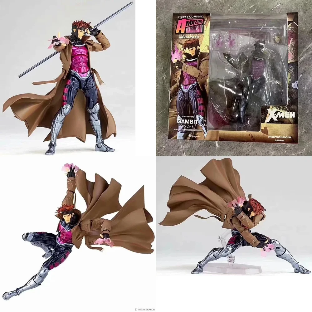Película Super Hero X Men Gambit Gear figura de acción conjunta modelo en caja juguete coleccionable modelo de escritorio ornamento regalos de cumpleaños