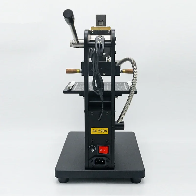 Digital Display Manual Heat Press Machine for Packaging for Embossing Trademarks Logos Paper Leather Wallets 90XTS