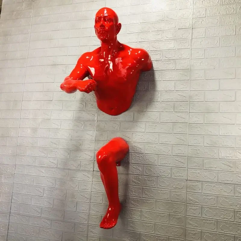 

~Wall-through Figure 3D Sculpture Gym School Bar Wall Tooling Wall Decoration Pendant