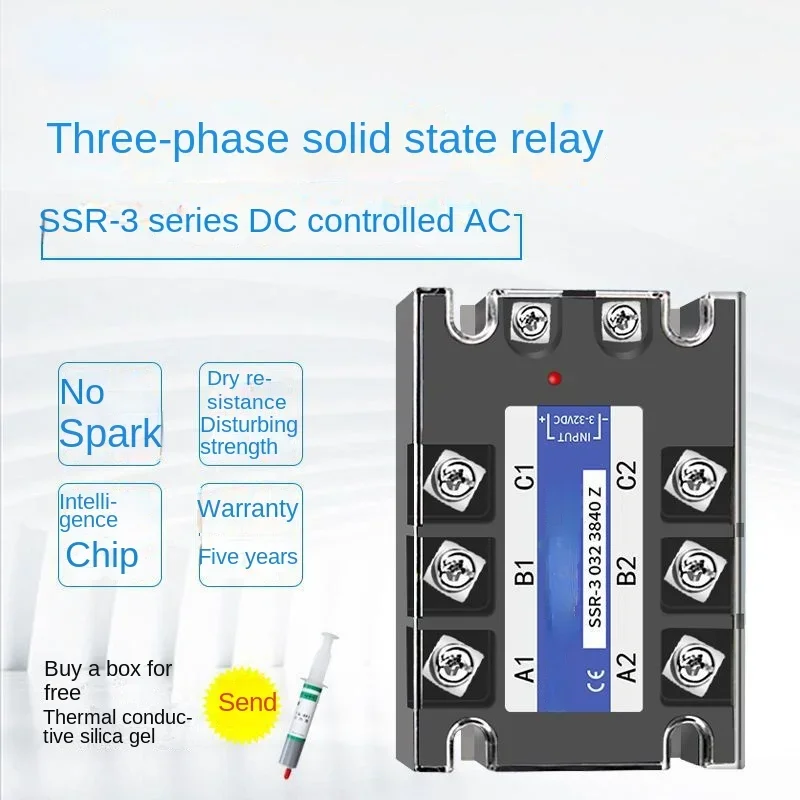 

Solid state relay 380V40A60A80A100A DC controlled AC motor forward and reverse