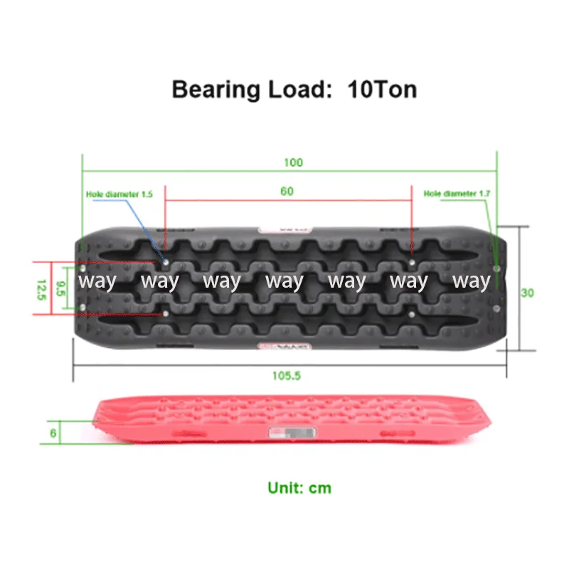 10T 20T Recovery Track Offroad Snow Sand Track Mud Trax Self Rescue Anti Skiding Plate Muddy Sand Traction Assistance