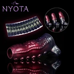 NYOTA Silicone Cock Rings Octopus Tentacles Penis Sleeve Delay Ejaculation Penis Reusable Enlargement Extender Sex Toys For Men