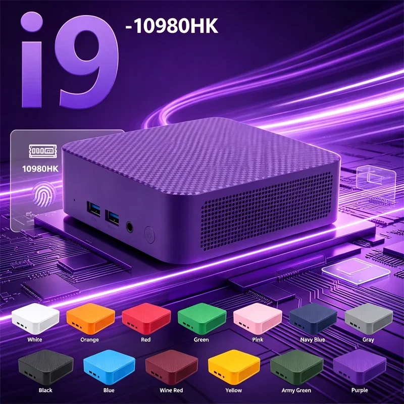 New Mini PC 2026 Intel Core I9 10980HK Small Pocket Computer 16GB RAM 1TB SSD WiFi 6 BT5.2 Gaming Desktop PC Portable Windows 11