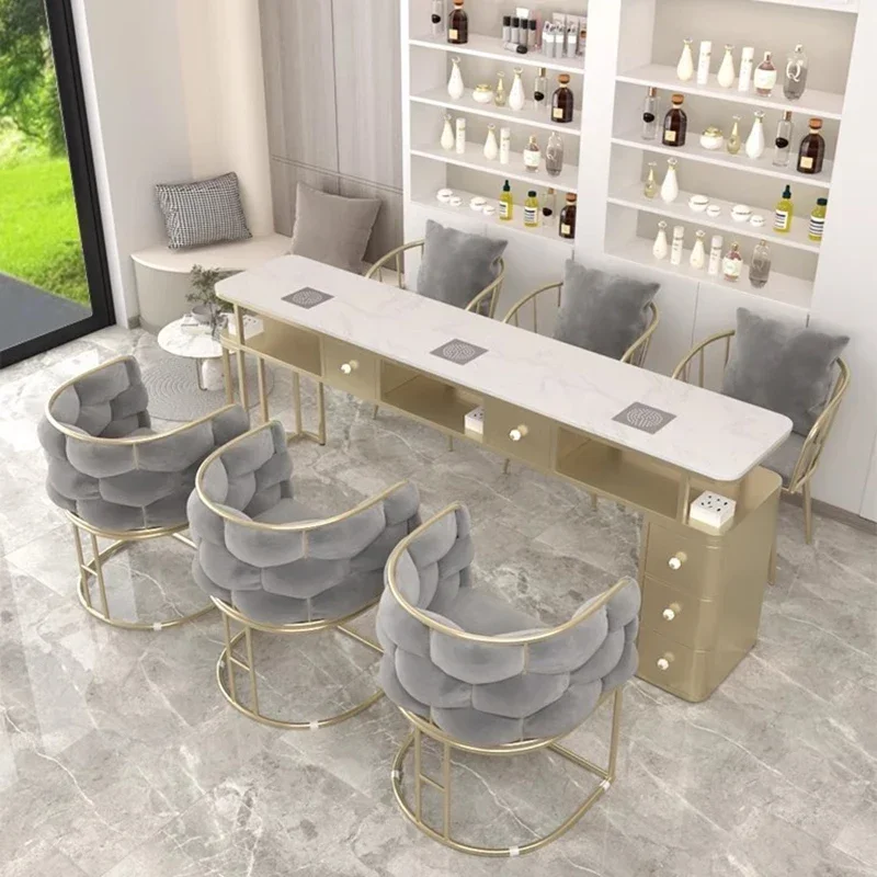 

Подставка для ногтей стол рабочая станция стол Yoocel Маникюрный Стол шкафы порошковый стол