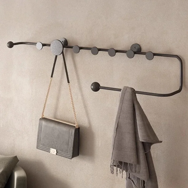 

Nordic Wall Coat Rack Modern Minimalist Metal Shelf Interior Space Saving Creative Hanger Household Entrance Hall Furniture