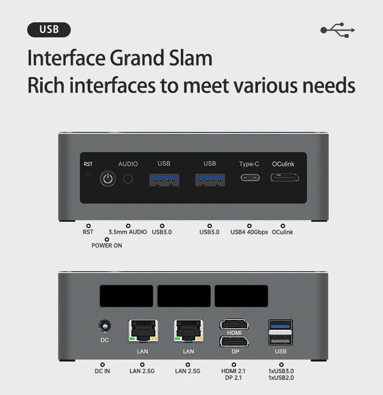 TOPC TR9 Ryzen AI7 Pro كمبيوتر صغير ryzen AI9 HX365 HX370 DDR5 16GB 500GB SSD 5600Mhz NVME PCIe 4.0x4 لتقوم بها بنفسك كمبيوتر ألعاب مكتبي #4