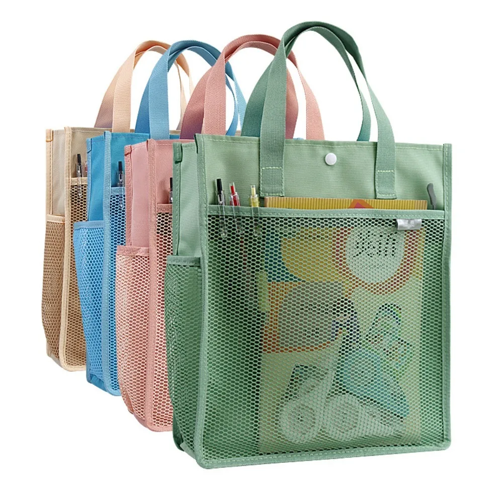 

Портативная сумка для хранения книг, ручной органайзер для файлов формата А4 большой емкости с ручкой, прозрачная сумка для хранения предметов искусства для студентов