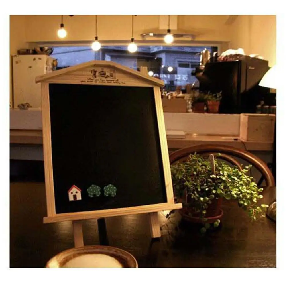 Wooden Magnetic Blackboard Chalkboard Small Memo Board Stand Wear Resistant Message Board Decorative Sign Hanging Board Wall