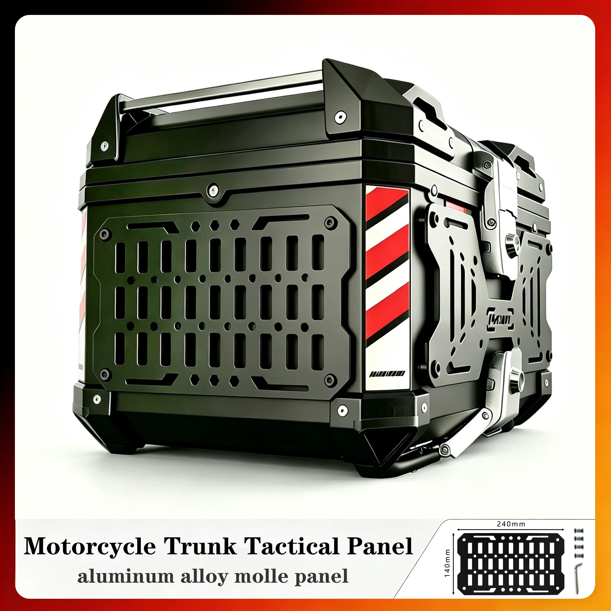 

1PCS Molle Panel Motorcycle Trunk Side Box Tactical Expansion Panel Tail top box luggage Organizer Modular Storag hanging panel