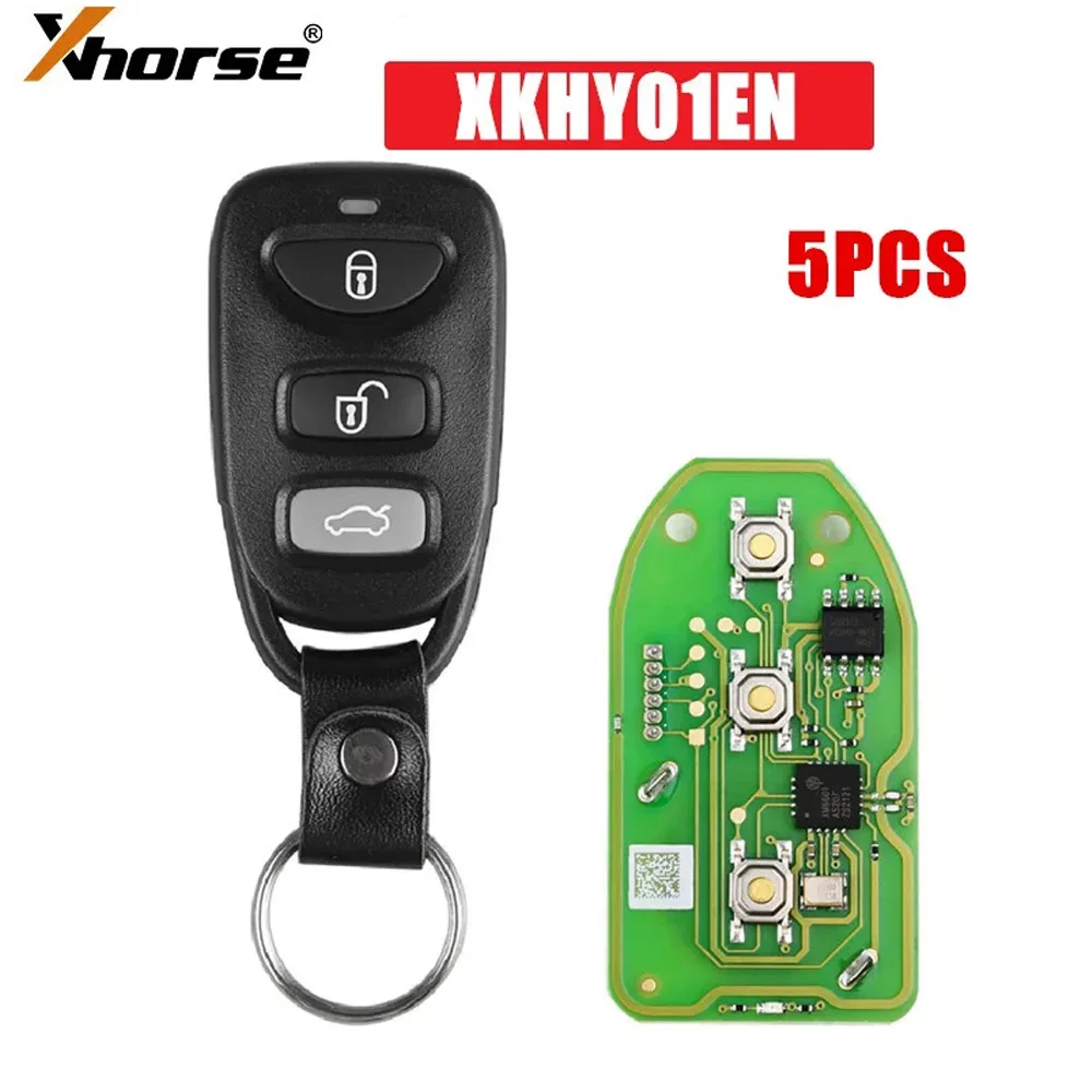 

5pcs/lot Xhorse XKHY01EN Wire Universal Remote Key for Hyundai 3+1 Buttons English Version working with VVDI Key tool