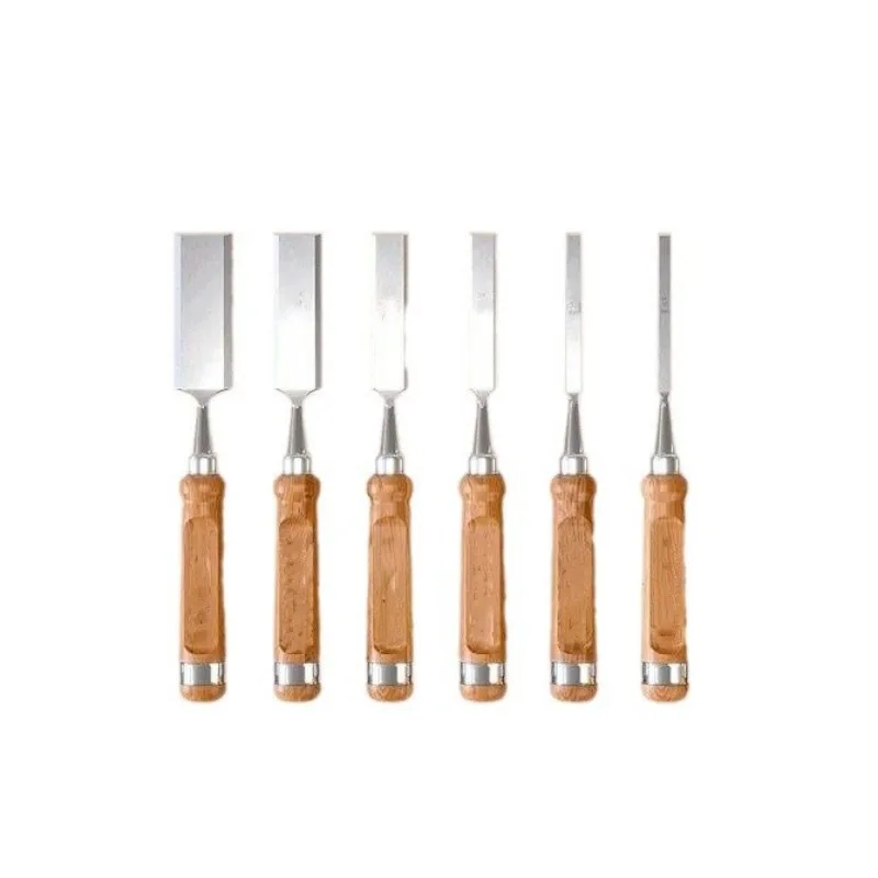 Solid Wood Storage Case Hand Carving Blade Assortment, Flat Chisels & Engraving Cutters For DIY Timber Art Handicraft Production