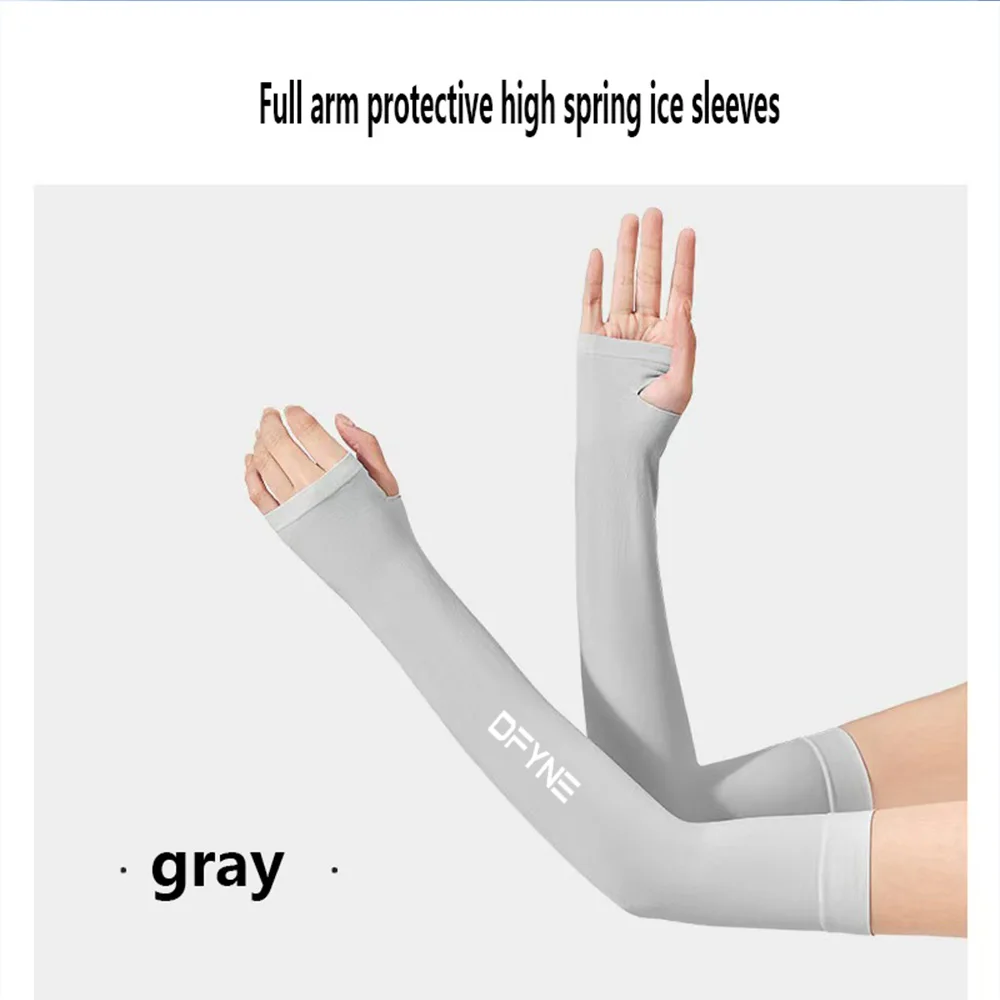 1 paire de bras de sport, manchette en soie glacée, manchon de Compression, bras de vélo de basket-ball, protection solaire d'été, manchette fraîche, protection UV pour course à pied