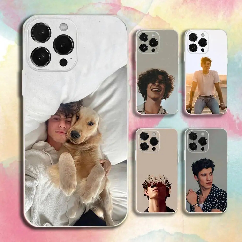 

Shawn Mendes Singer Phone Case For iPhone 16,15,14,13,12,11 Plus,Pro,Max,XR,XS,Plus,E,SE4,Mini Transparent Cover