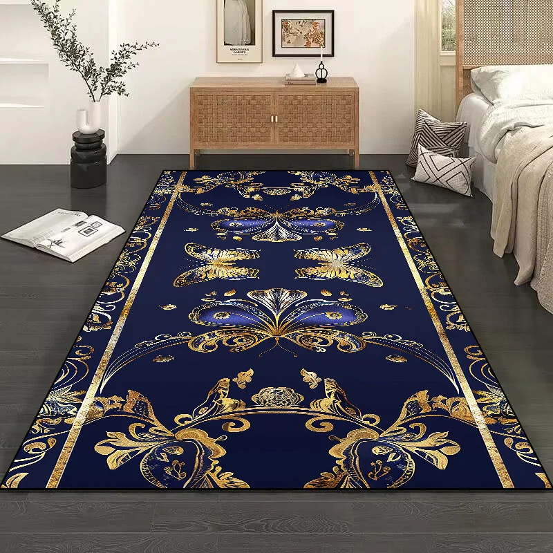 Bedroom Decoration Luxury Rug Living Room Sofa Side Rugs Flower Butterfly Decor Carpets Room Bedside Soft Floor Mat Non-slip