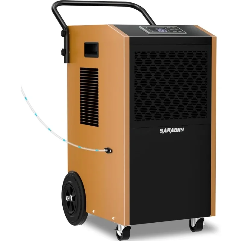 SAHAUHY 168 Pints Commercial Dehumidifier with Pump and Drain Hose for Basements Crawlspace Home