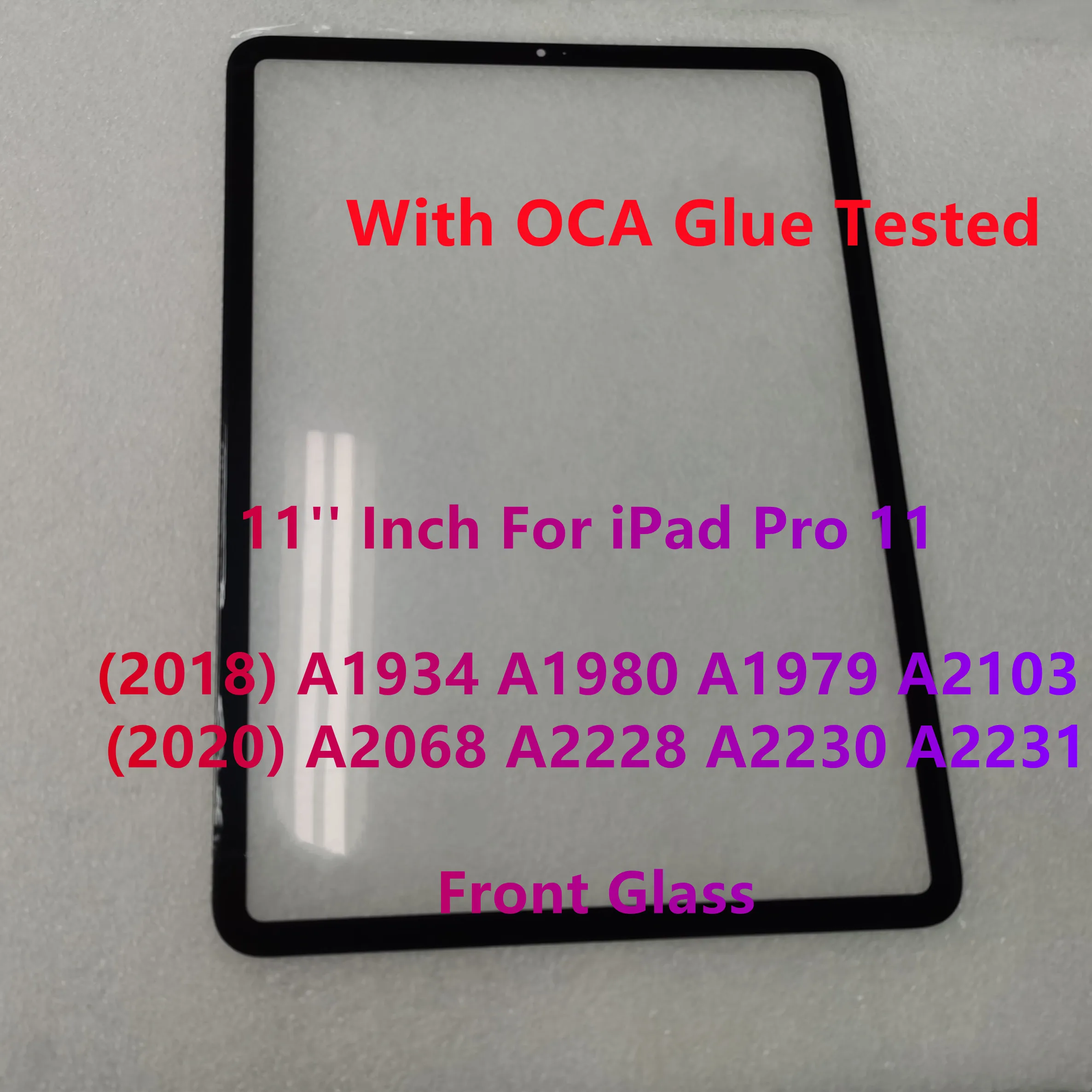 11 Inch For iPad Pro 11 pro11 (2018) A1934 A1980 A1979 A2103 (2020) A2068 A2228 A2230 A2231 Front Glass Panel With OCA Glue Test