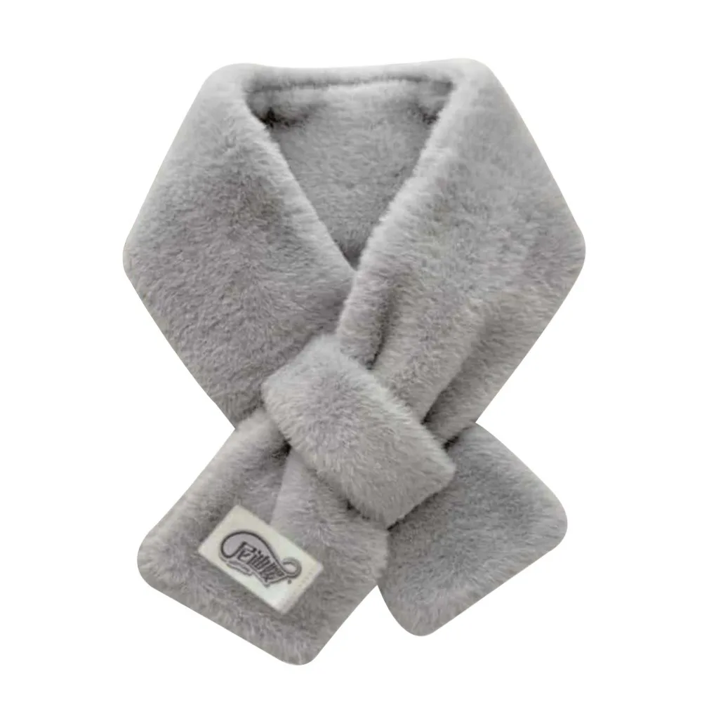 

Модный утолщенный теплый зимний шарф из искусственного меха, однотонный однотонный шарф для шеи, ветрозащитный морозостойкий шарф-шаль для женщин