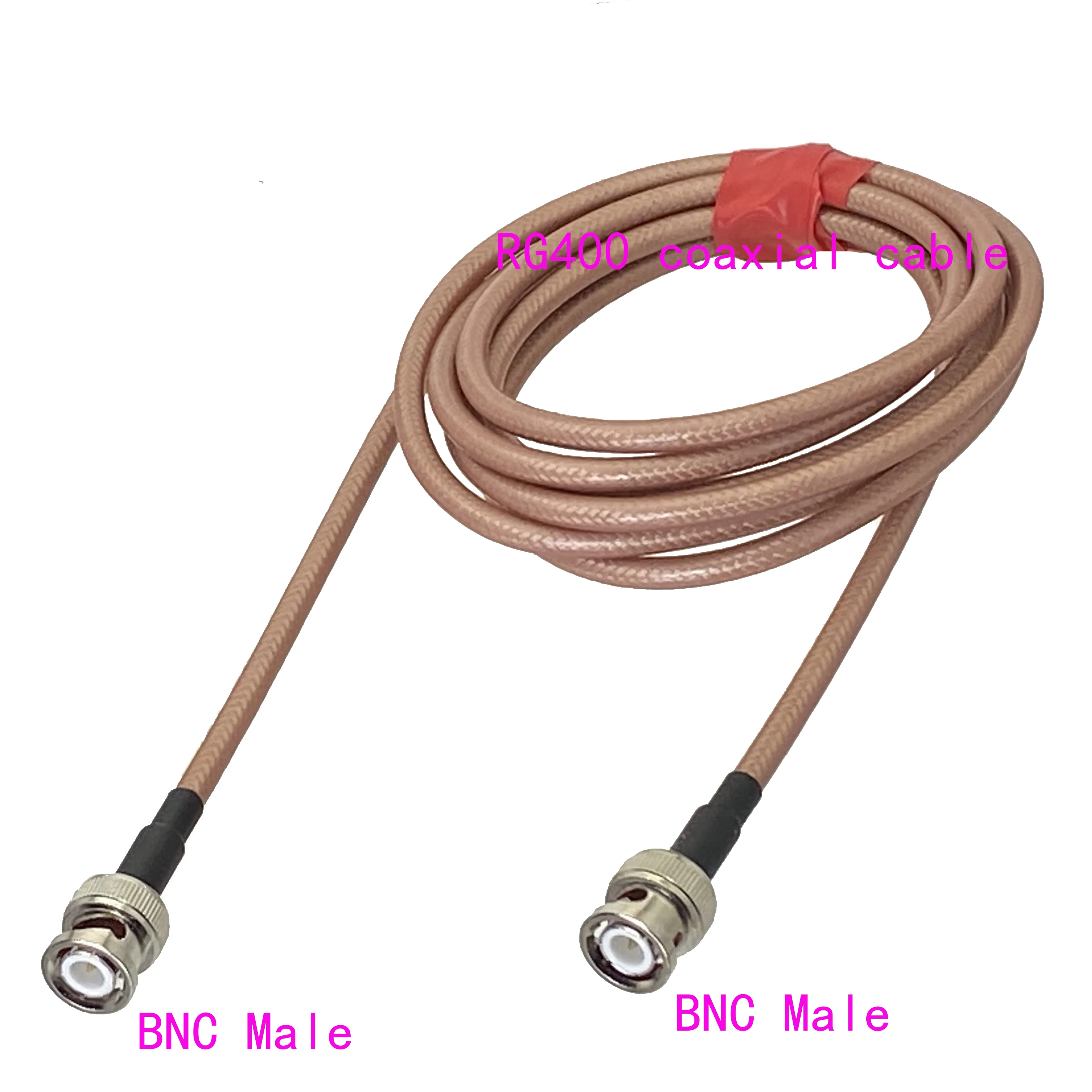 RG400 Double Shielded BNC Male Plug to BNC Male Plug Straight Crimp RF Jumper pigtail Cable Connector Wire Terminals 6inch~20M