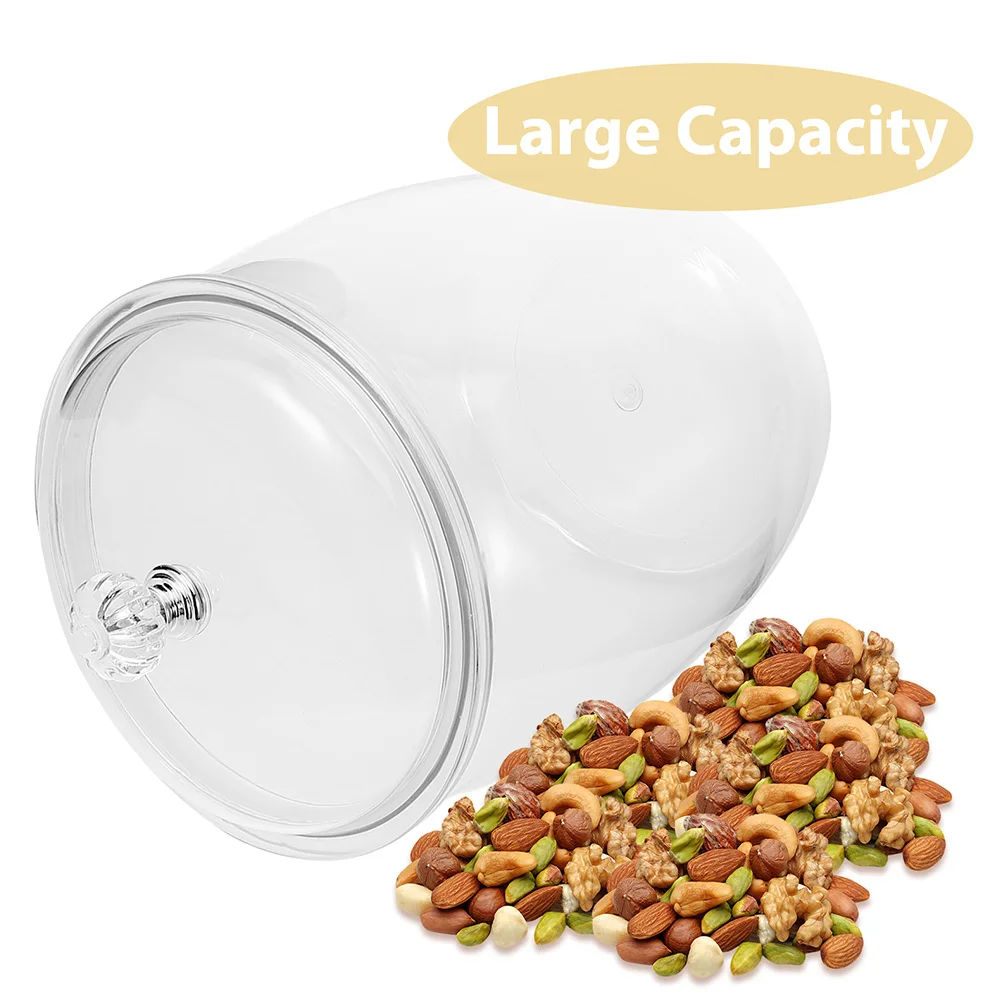 

Plastic Food Storage Tank Cookie Jar with Airtight Lid Jars Canister Canisters for Kitchen Counter Lids Container Coffee