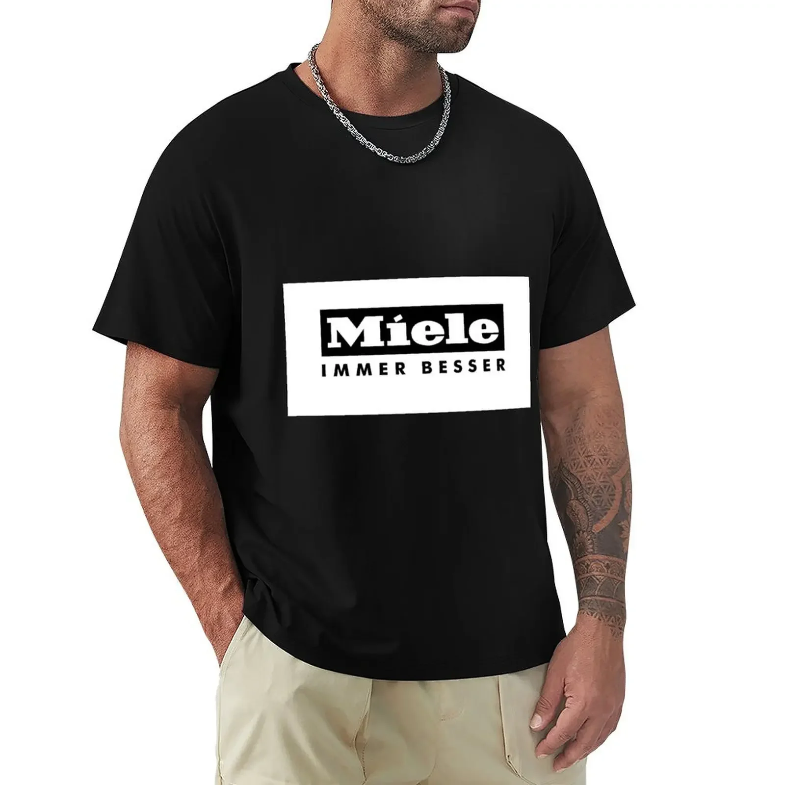

Miele Logo (Black) T-Shirt oversized t shirt summer clothes mens graphic t-shirts anime