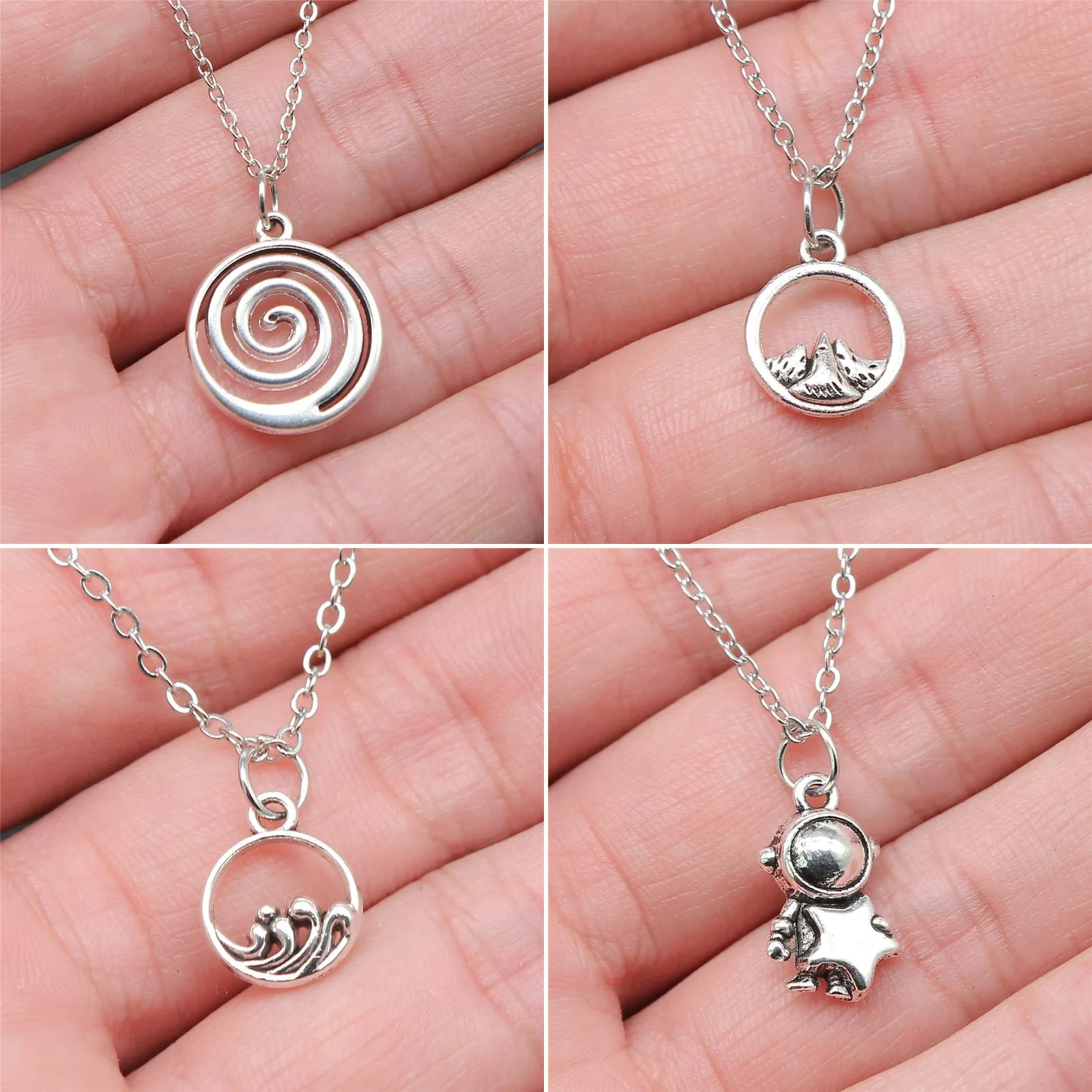Wholesale Travel Outer Space Galaxy Wanderlust Necklaces Dainty Pendant Necklace Choker Chain For Women Jewelry Gift
