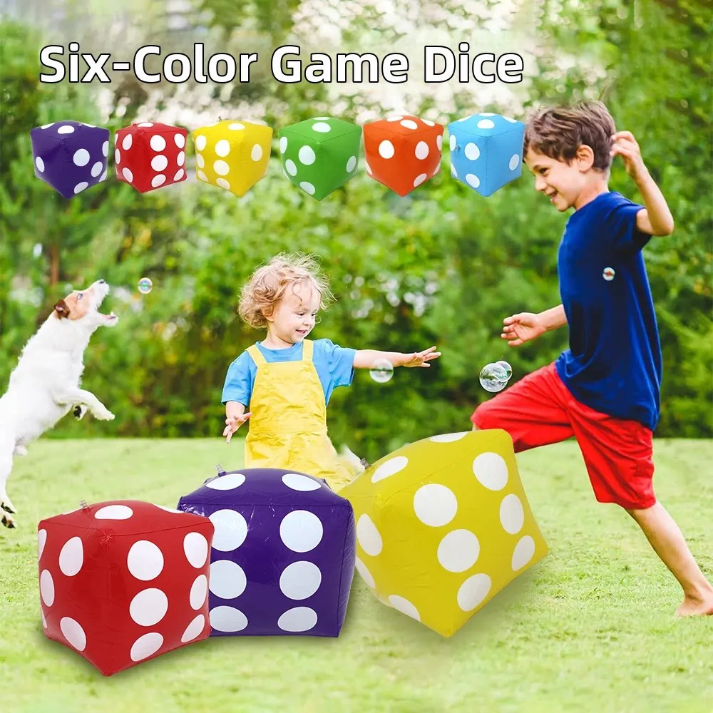

30cm Inflatable Dice Toy Giant Beach Dice Party Game Toys for Kids Adults Outdoor Garden Swimming Pool Play