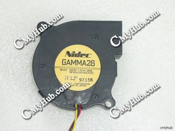 For Nidec D05F-12PH 06B DC12V 0.17A 5015 5CM 50MM 50X50X15MM 3pin Cooling Fan D05F-12PH