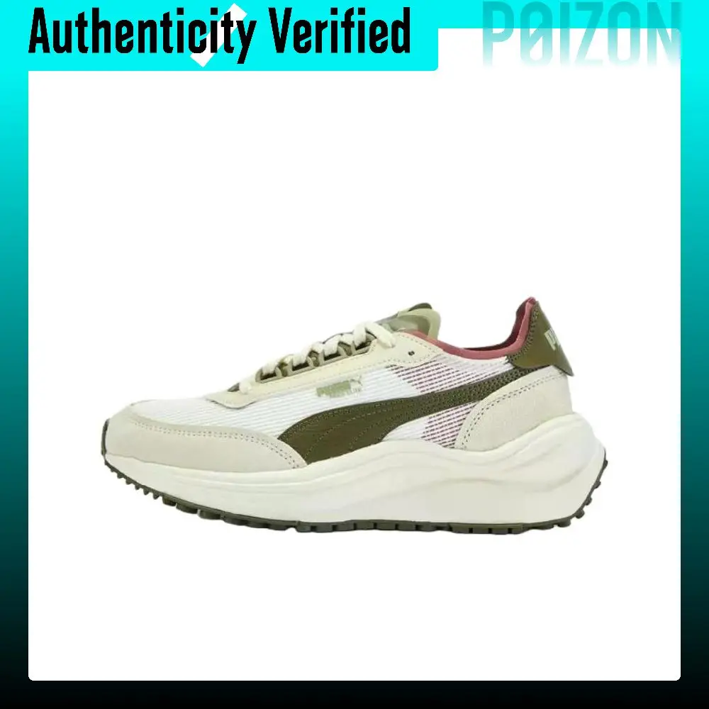 PUMA RIDER ELITE Support Rebound Low top Casual Shoes Unisex White Green 404616-02