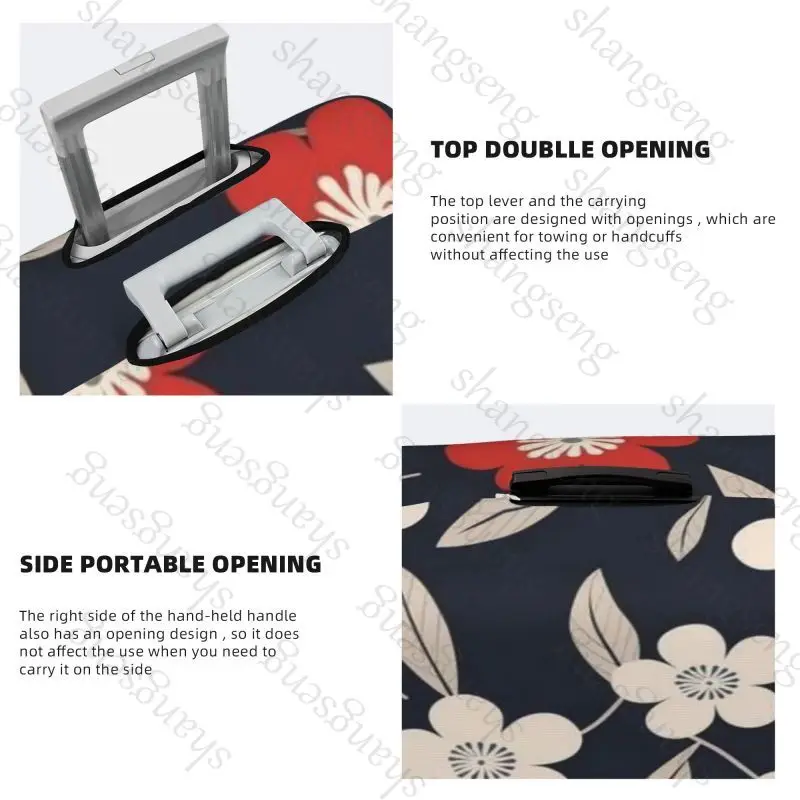Cherry blossoms Travel suitcase protective case, suitcase cover, elastic protection, washable Luggage cover, 18-32 in