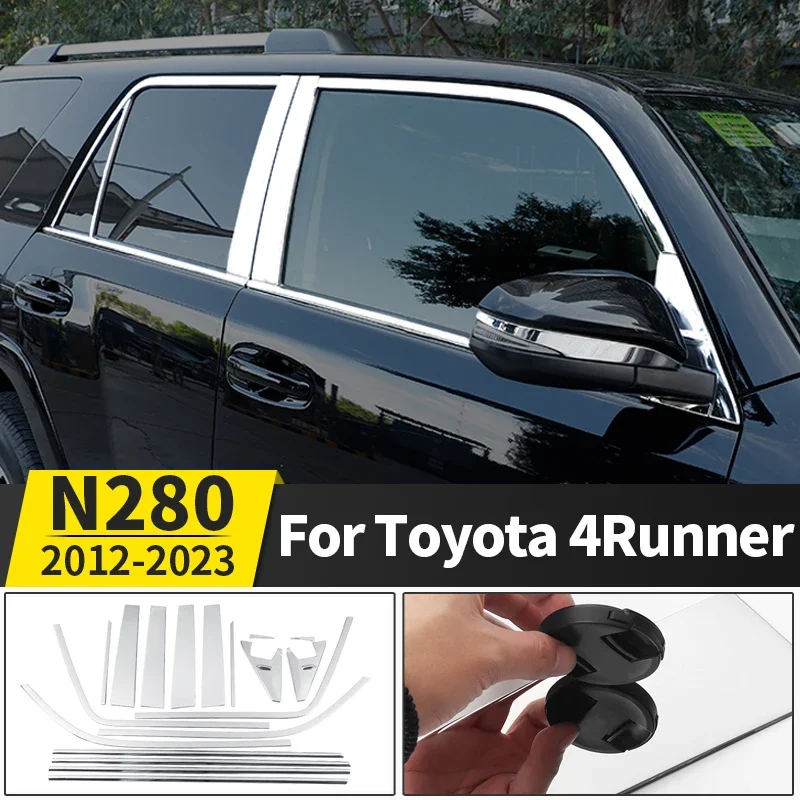 For 2012-2022Toyota 4Runner Car window trim strip N280 Car Door Window Decoration Highlight Strip Modification Accessories