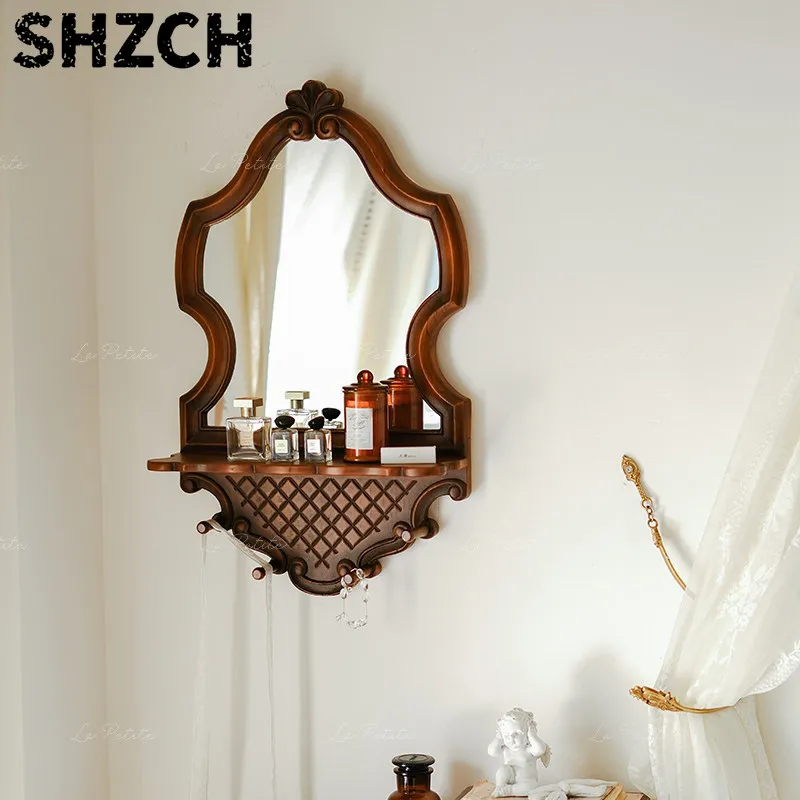 Mid-century Wall Shelf, Vintage Storage Rack Organizer for Living Room Bedroom,Hanging Display Decor Prop for Photography Props.
