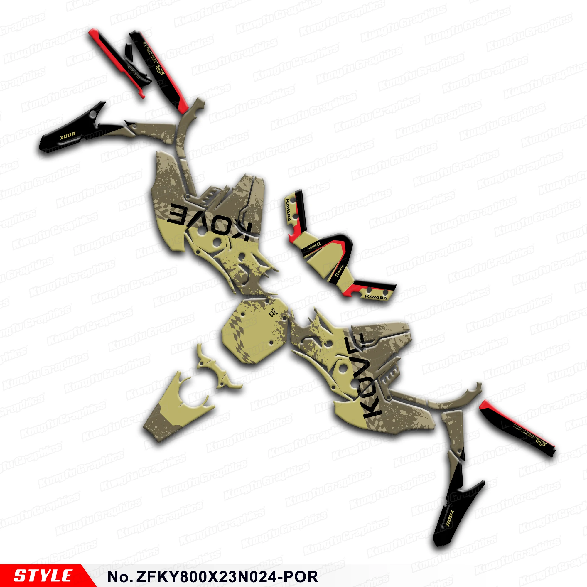 

JY RACING Stickers Complete Motorcycle Decals for KOVE 800X / 800X PRO / 800X Rally / Travel/Touring Edition,ZFKY800X23N024-POR