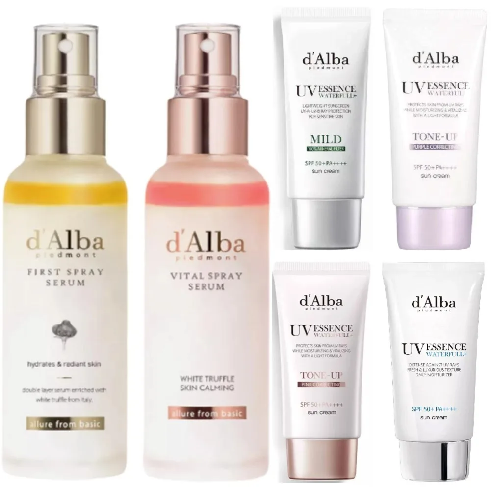 D'Alba-suero en aerosol de trufa blanca italiana, crema hidratante facial ligera, protector solar de trufa blanca, cuidado de la piel calmante Facial