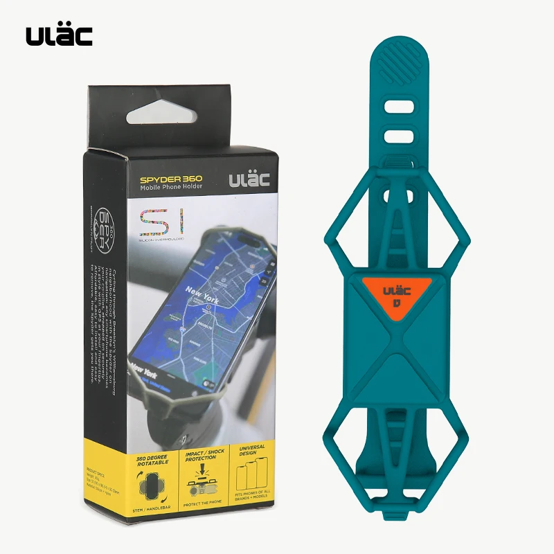 ULAC 360° Rotatable Mobile Phone Bicycle Motorcycle Holder Bike Safe Bracket Silicone Support Pull Type For All Phone Stand ULAC 360° Rotatable Mobile Phone Bicycle Motorcycle Holder Bike Safe Bracket Silicone Support Pull Type For All Phone Stand