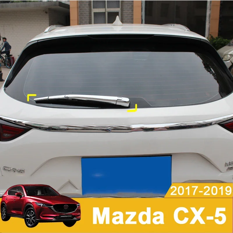 ABS brazo de limpiaparabrisas de ventana de maletero cubierta de hoja embellecedora boquilla de superposición guarnición para MAZDA CX-5 CX5 2017 2018 2019 2020 2021 accesorio