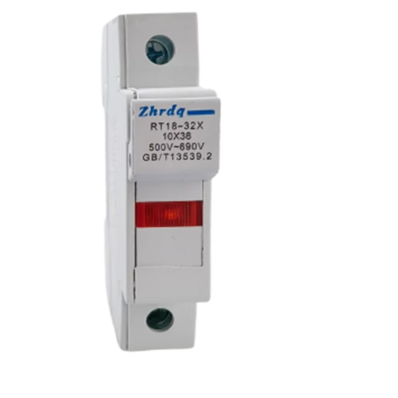 RT18-32X 1P 10X38 Low voltage Current fuse 1P Distribution Cylindrical  AC Automotive Fuse Holders with indicator light RT18-32