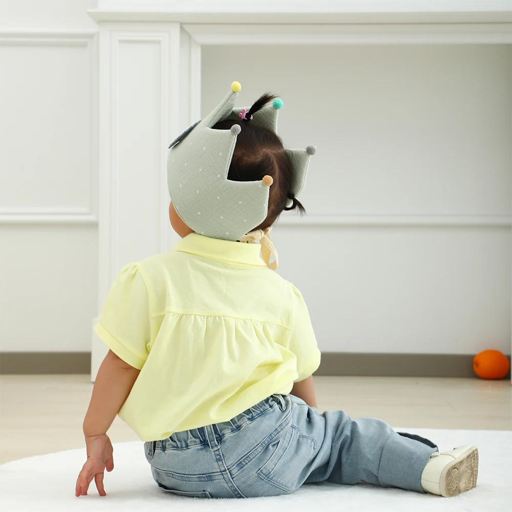 Corone di compleanno per bambini numeri rimovibili riutilizzabili cappello di buon compleanno in cotone con decorazioni per feste con Pom Pom