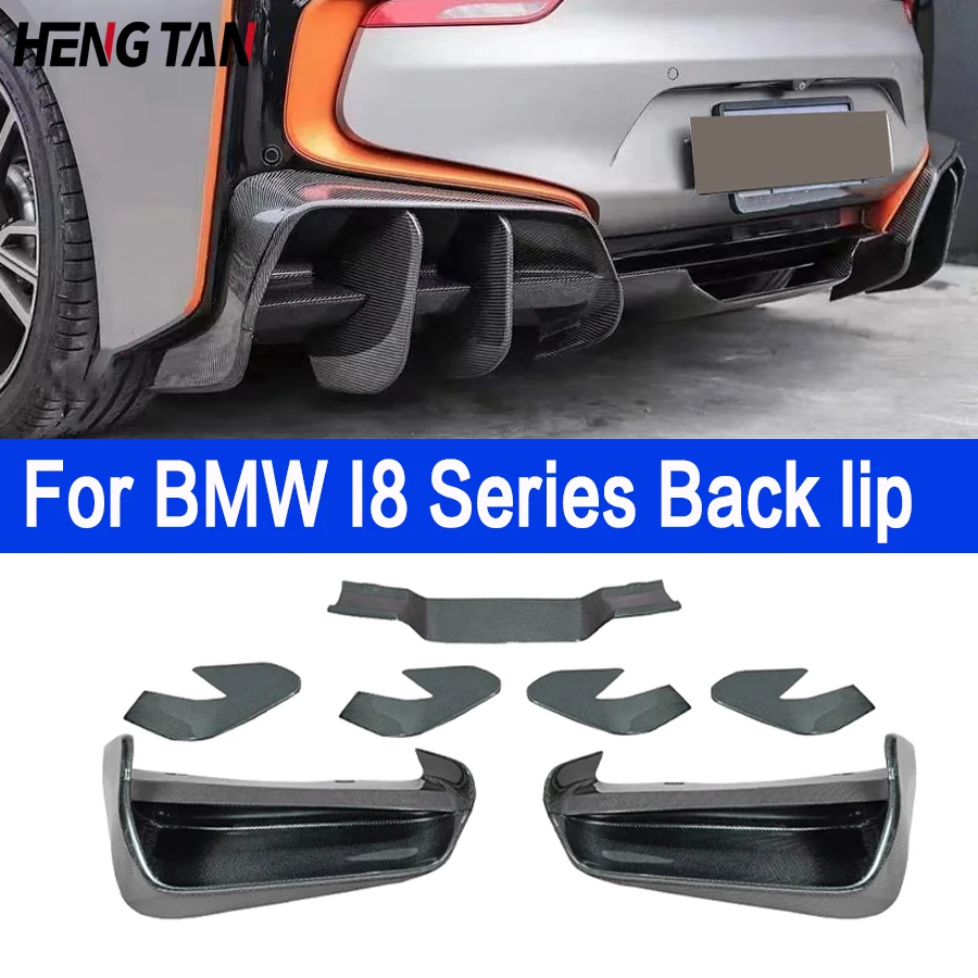 For BMW i8 2014-2019 High quality Carbon Fiber/FRP/Forged Carbon Rear Lip Diffuser Back Bumper Shunt Spoiler Body kit 