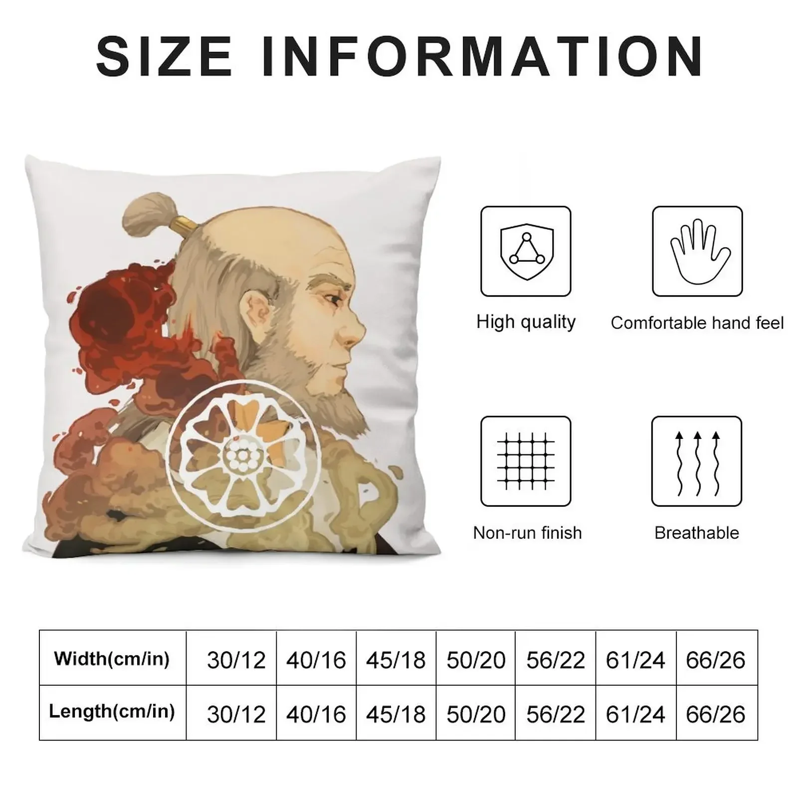 Iroh Throw Pillow Sofa Decorative Covers Decorative Cushions pillow