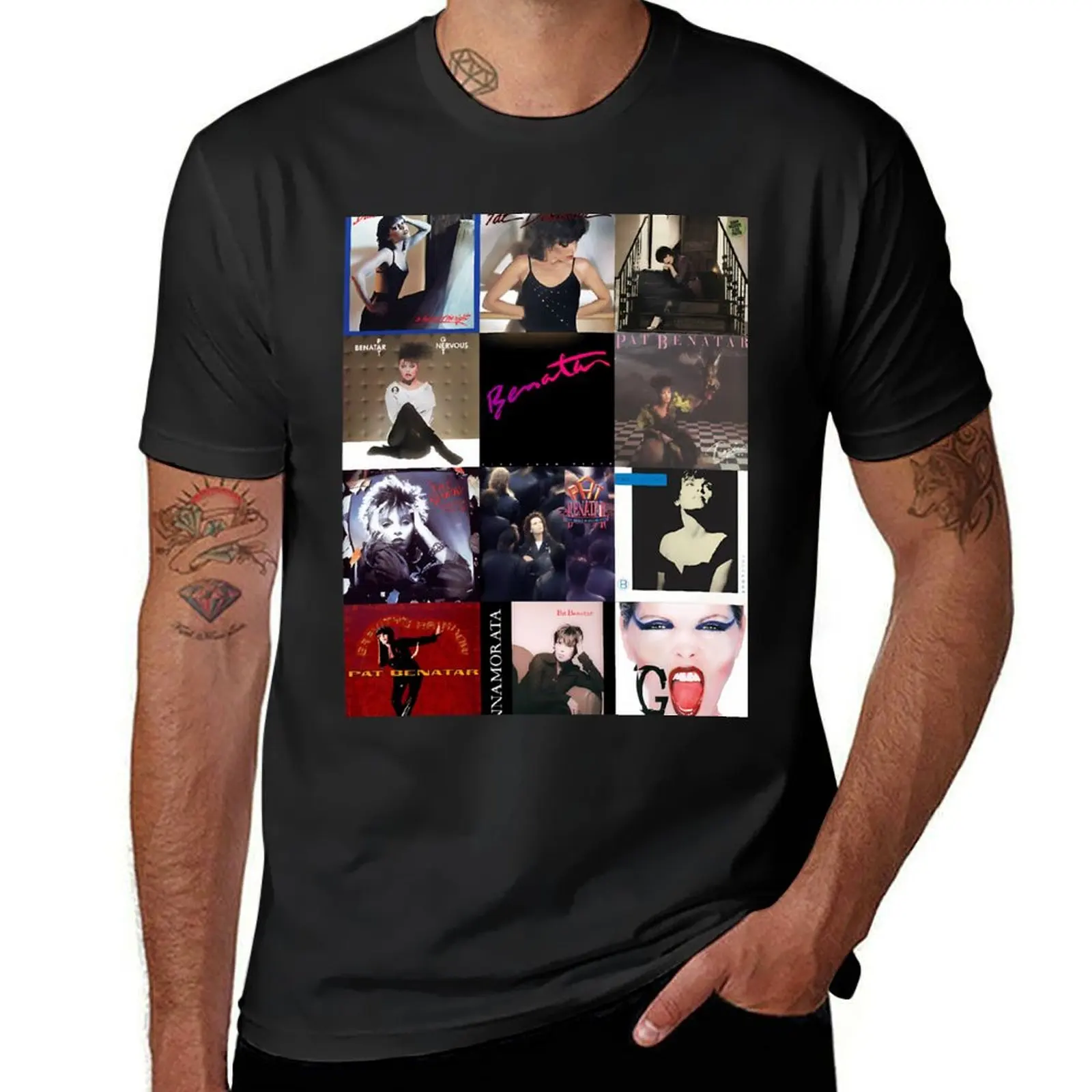 Pat Benatar Album Covers V-Neck T-Shirt tees customs mens funny t shirts